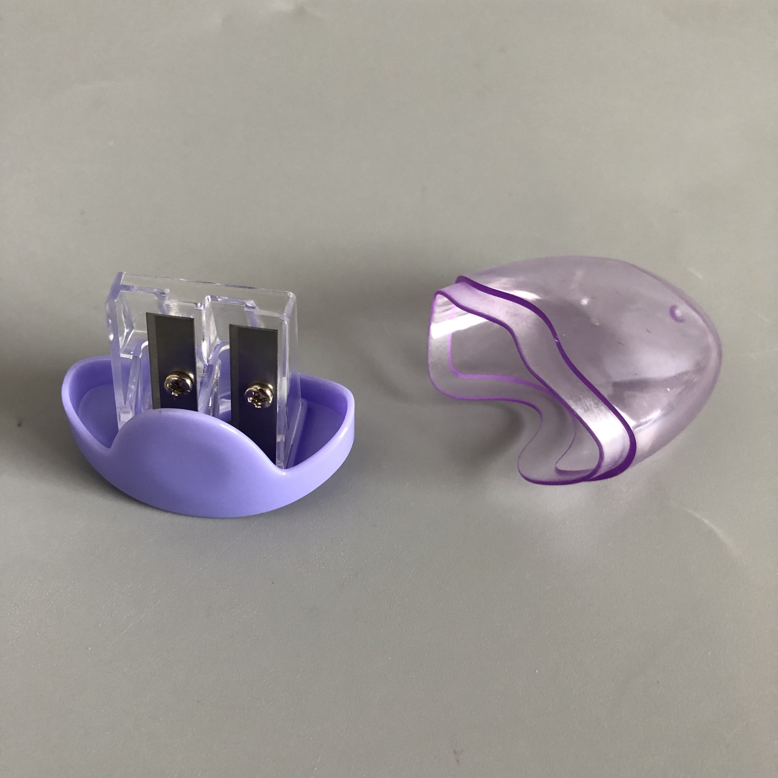Students Colored Plastic Double-Hole Sharpener with Custom Logo